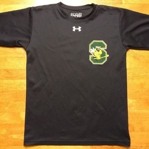 Under Armour Boy's Black Loose Heatgear Shirt - M